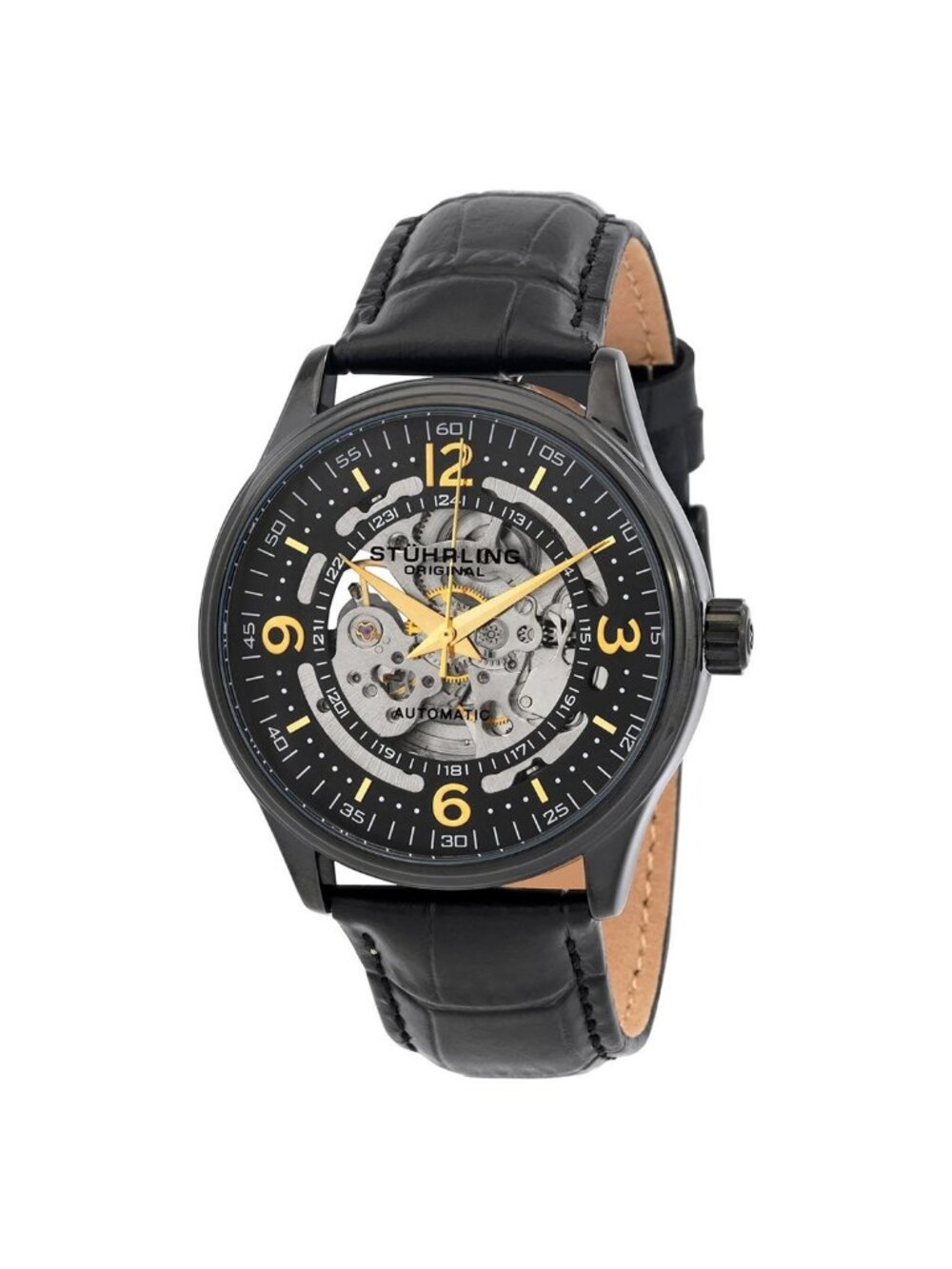 NWT Stuhrling Original Legacy Black Dial Men's Watch